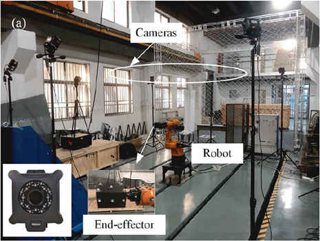 실험 로봇과 모션 캡처 시스템